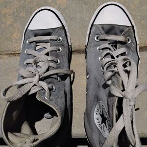 Converse Gray Canvas High-Top Sneakers